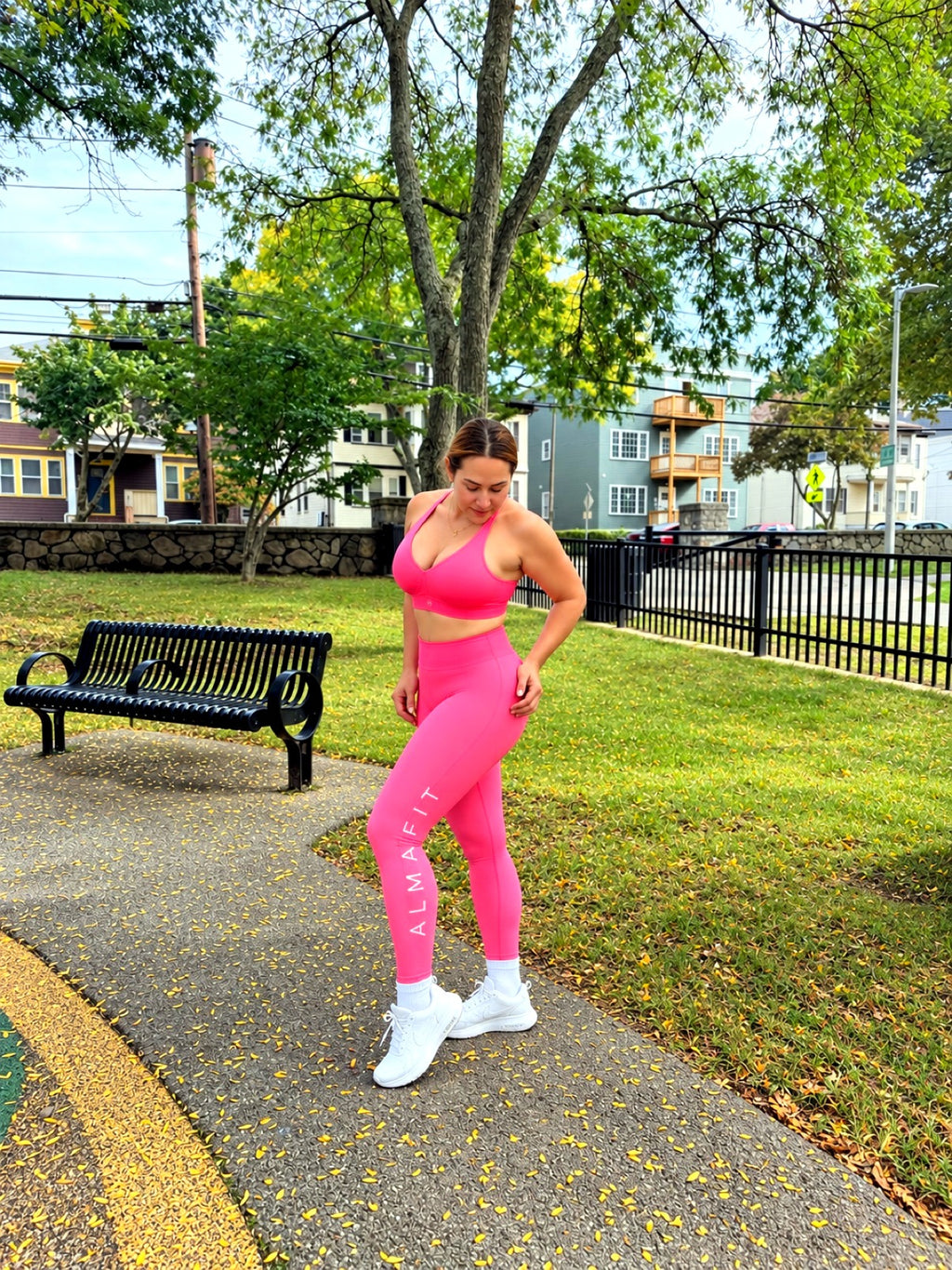 Sublimated Hot Pink Leggings + Top Set