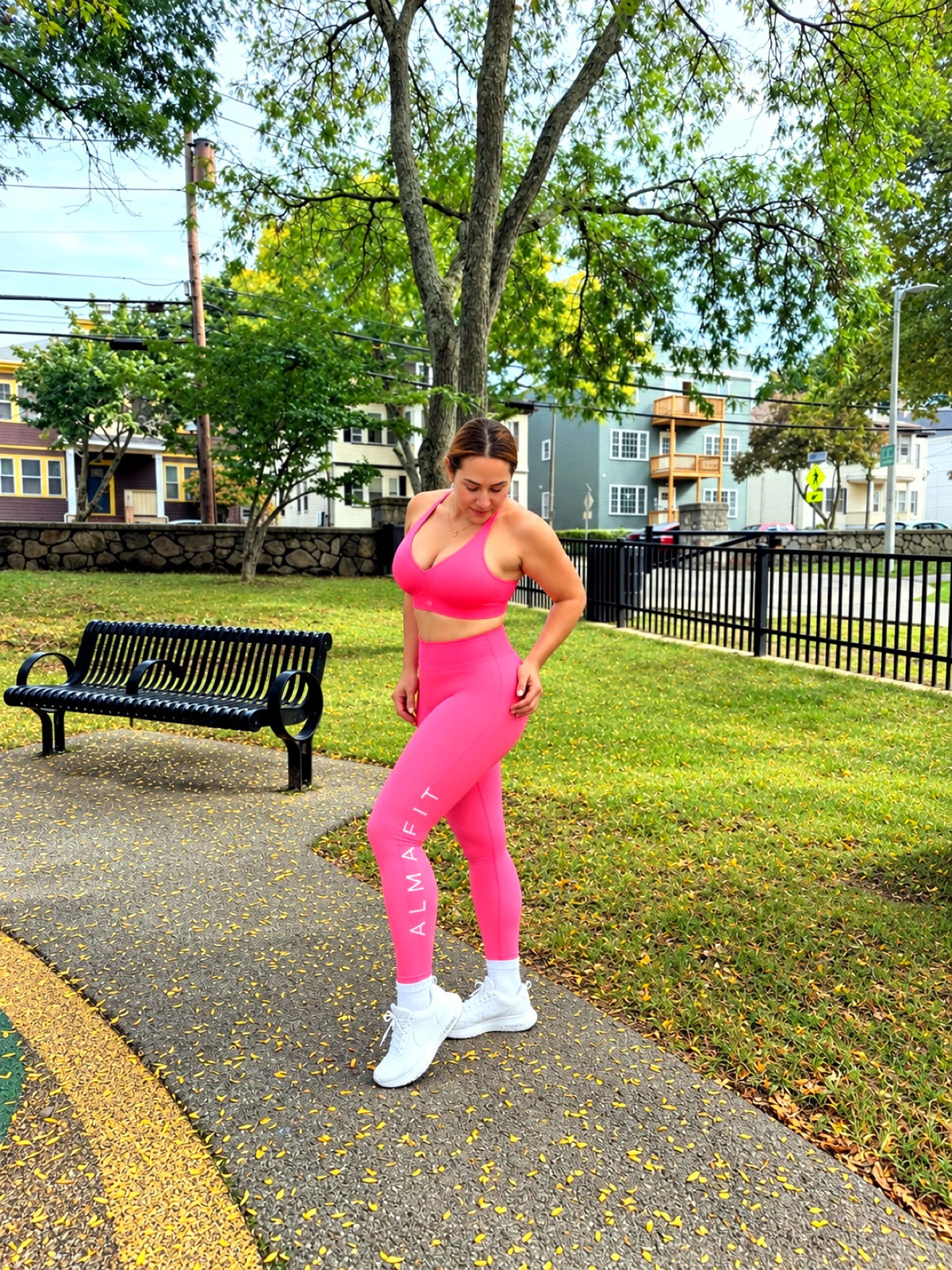 Sublimated Hot Pink Leggings + Top Set